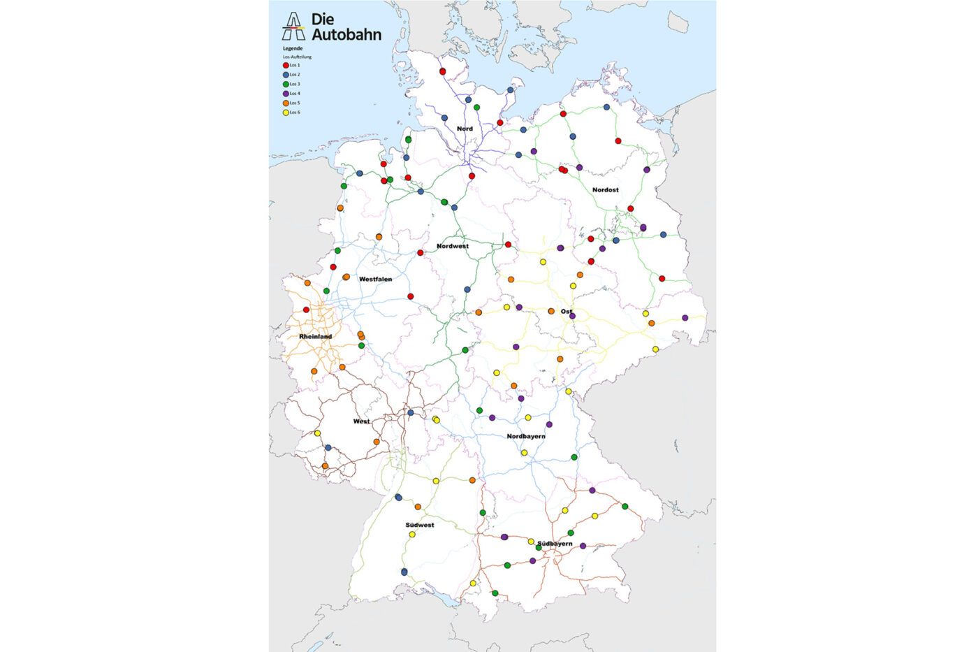 deutschlandnetz autobahnlose karte